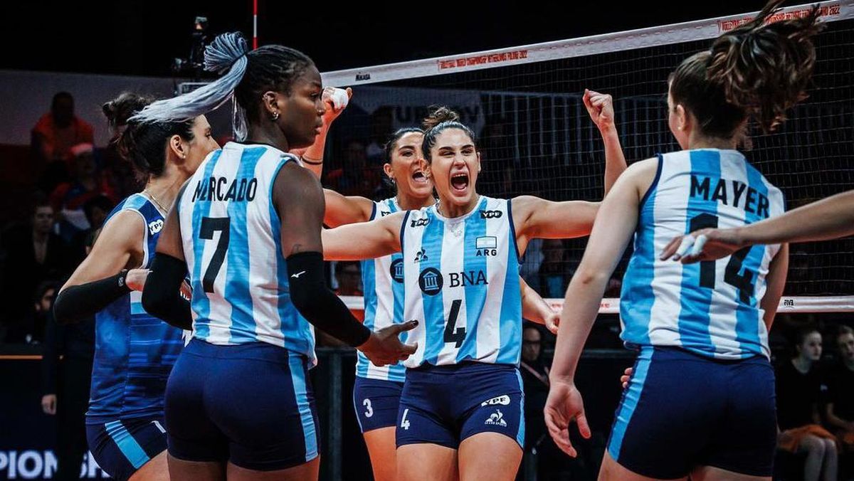 El seleccionado argentino femenino de vóley logró su primer triunfo en el Mundial de Países Bajos-Polonia