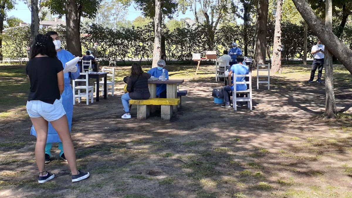 Los testeos se hicieron en el Polideportivo Municipal.