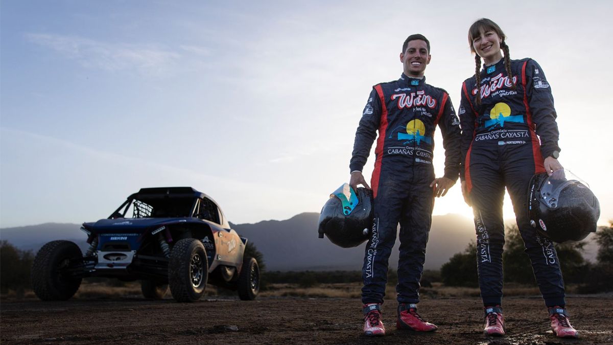 Vale y Nico Cavigliasso se preparan para su segundo Dakar juntos. 