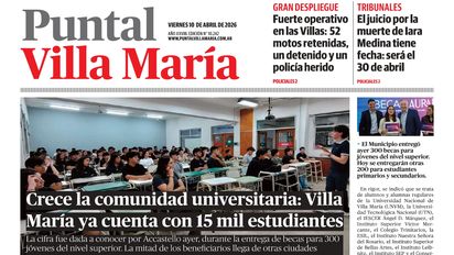 Accedé a la edición impresa de Diario Puntal Villa Maria