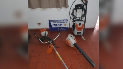 Secuestraron herramientas robadas en la zona rural de Sampacho