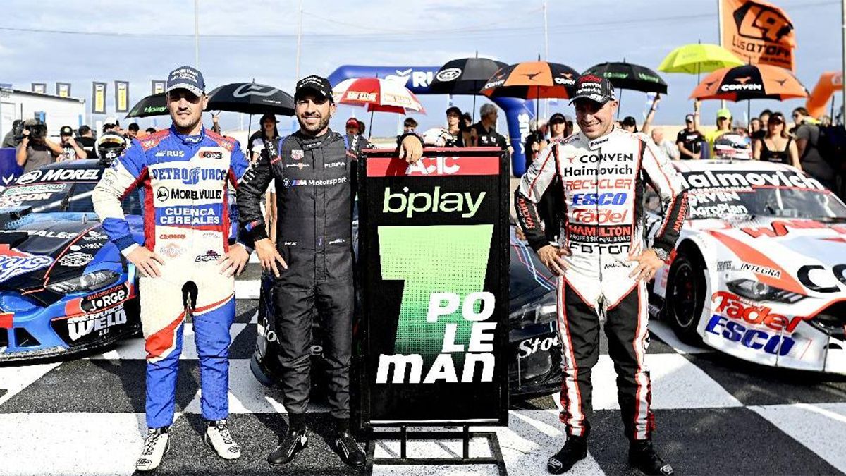 Los tres primeros de la clasificación del TC en Viedma, Elio Craparo, Julián Santero y Mariano Werner