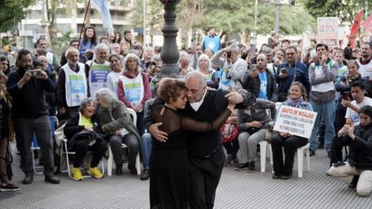 Gran marcha en apoyo a los jubilados, en la previa del paro