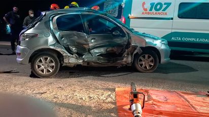 Subió a la ruta 36 y otro auto la embistió