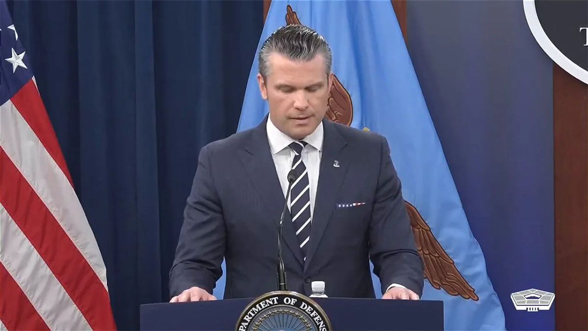 El secretario de Defensa de los Estados Unidos, Pete Hegseth expresó que Estados Unidos no busca la guerra