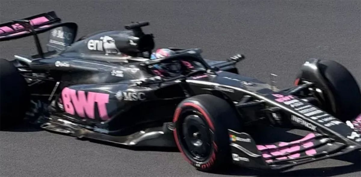 Franco Colapinto en el test de Monza a bordo del Alpine 2023