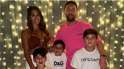 Messi recibió el año en las redes con un posteo familiar