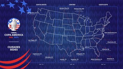 La Copa América Estados Unidos 2024 se disputará en 14 estadios de 13 ciudades