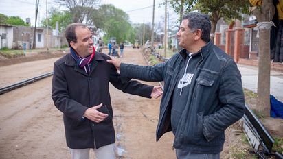Sur de la ciudad: avanzan las obras de pavimento, cordón cuneta y desagües