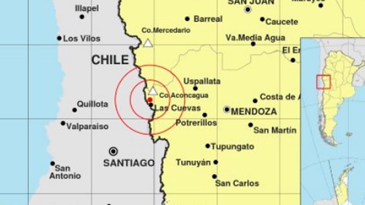 Un sismo de 5,8º sacudió la provincia de Mendoza y se percibió en Chile