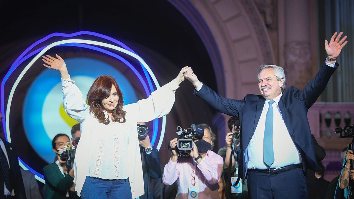 Alberto Fernández recibió a Cristina Kirchner en Olivos.