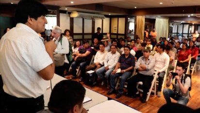 El MAS proclamó su fórmula presidencial en Buenos Aires: Luis Arce-David Choquehuanca