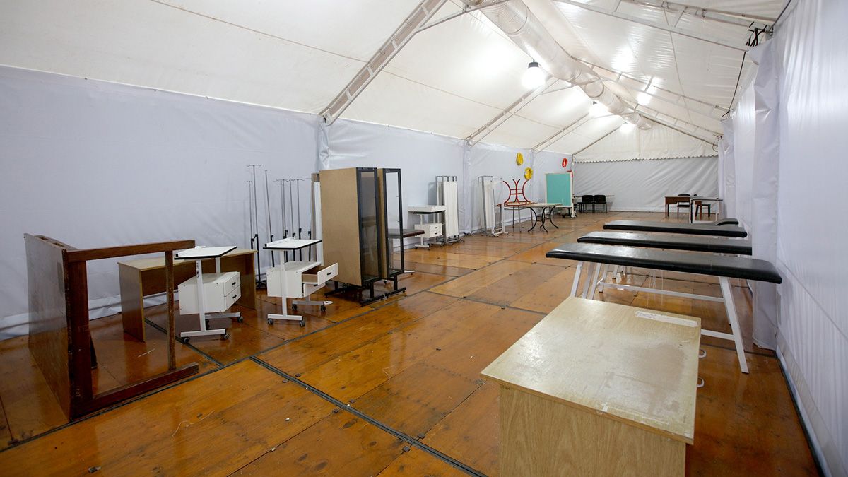 Comenzó a funcionar la carpa prehospitalaria para pacientes Covid.