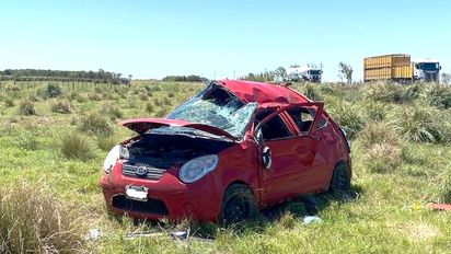 Del Campillo: un automovilista herido en un vuelco en la ruta 35