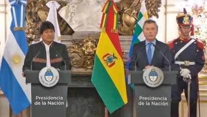 Macri recibió a Evo Morales en Casa Rosada