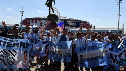 Los hinchas se adueñaron de la emoción en Moscú