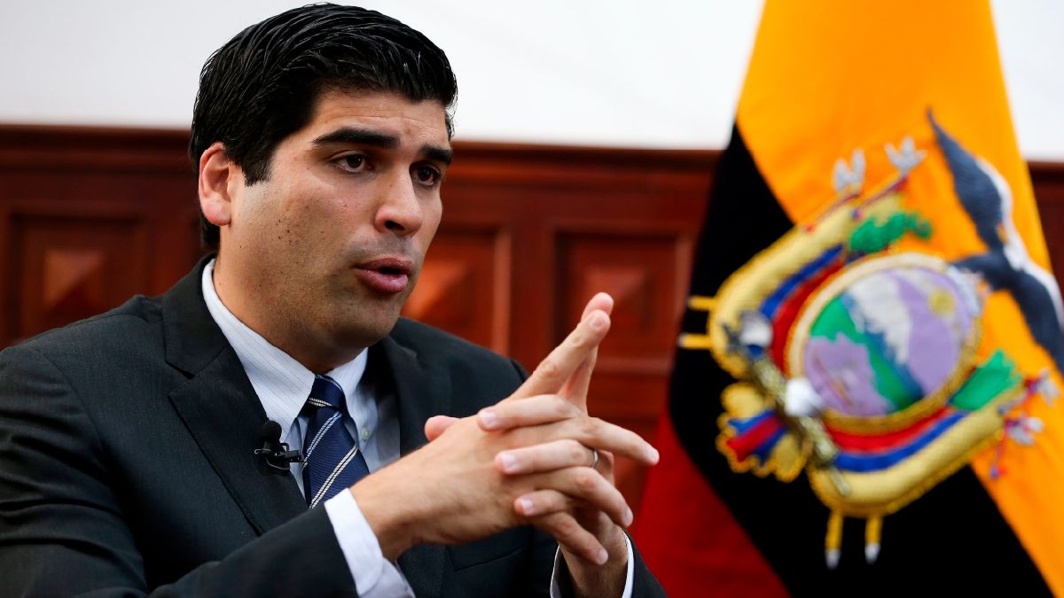 El candidato presidencial ecuatoriano Otto Sonnenholzner.