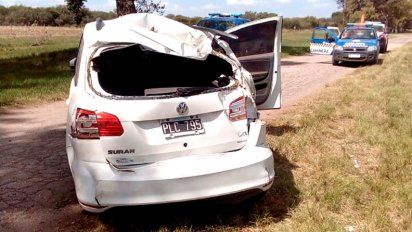 Un herido en un espectacular vuelco en cercanías de Chaján