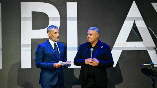 Sergio Goycochea junto a Claudio Tapia