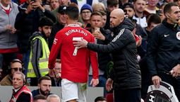 Cristiano Ronaldo y Erik Ten Hag.