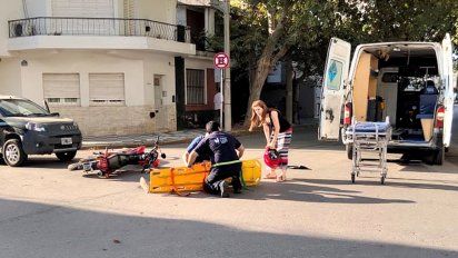 Asistieron a una mujer por choque en el macrocentro de la ciudad