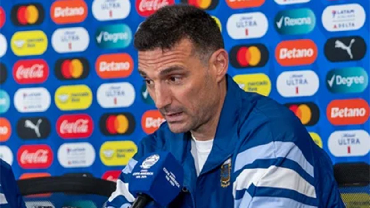 Lionel Scaloni en la conferencia de prensa previa a la final de la Copa América 2024