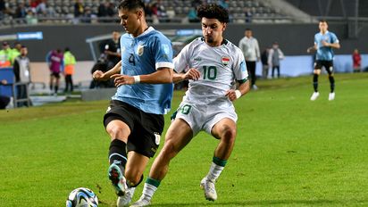 Un contundente Uruguay goleó a Irak en el Diego Maradona de La Plata