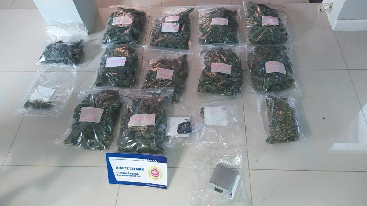 Más de 2 kilos de marihuana fueron secuestrados en General Deheza.