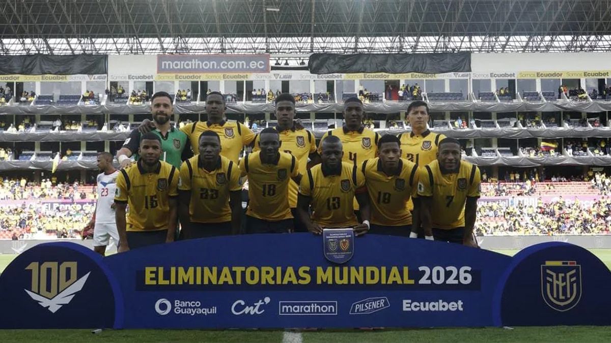 El once inicial de la Selección de Ecuador en el triunfo frente a Venezuela