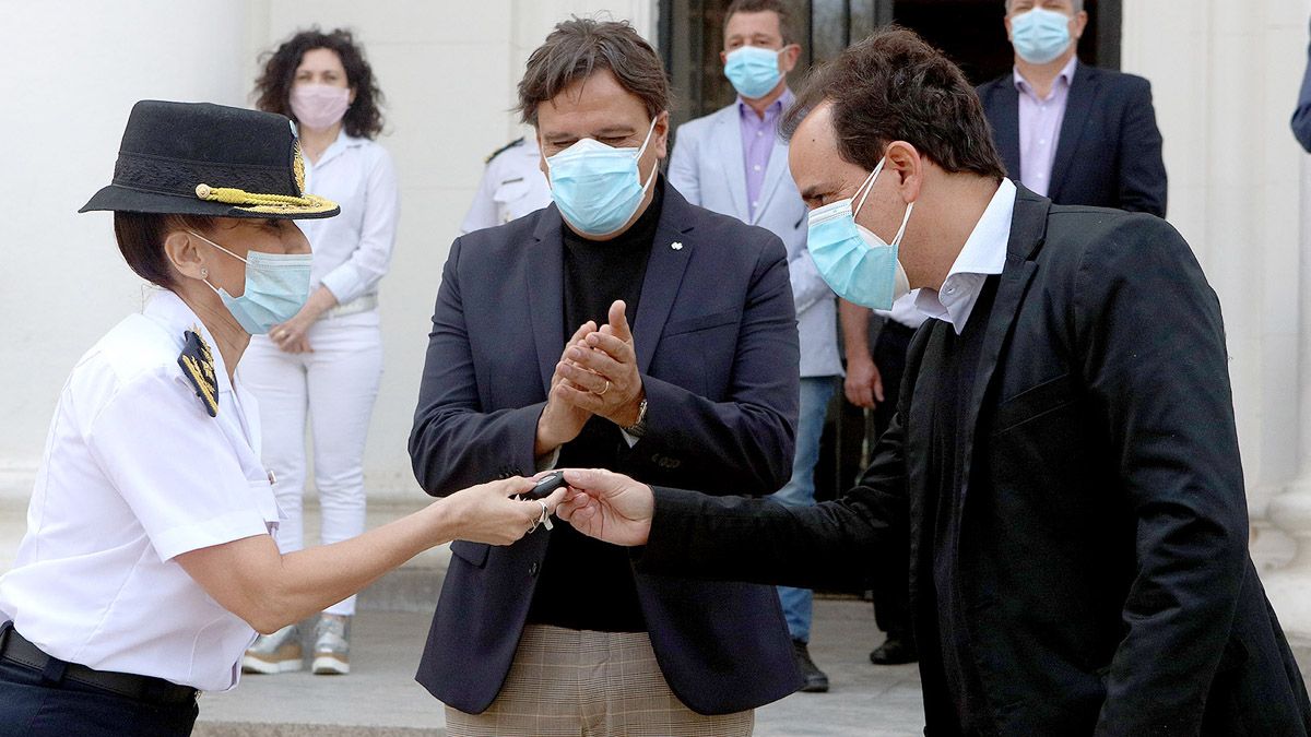 La general Zárate Belletti junto a Llamosas y Mosquera.