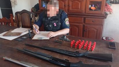 Allanaron una casa por hechos de violencia y encontraron un arsenal
