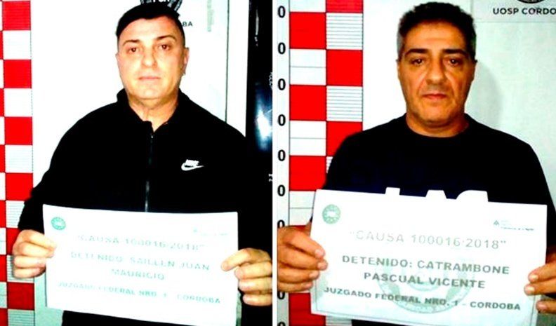 Catrambone, en momentos de ser detenido junto a Saillén. Ahora nuevamente fue apresado.