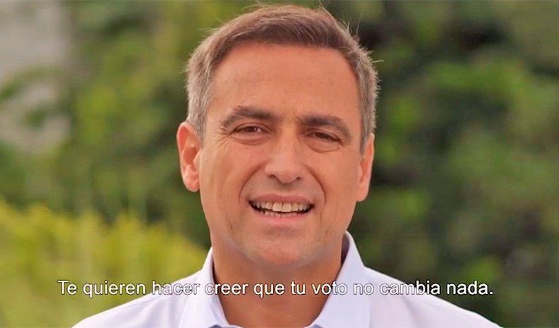 Captura del spot electoral que ratifica el interés de Mestre de liderar la lista en Córdoba.