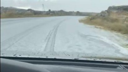 Intensa caída de granizo en las Altas Cumbres