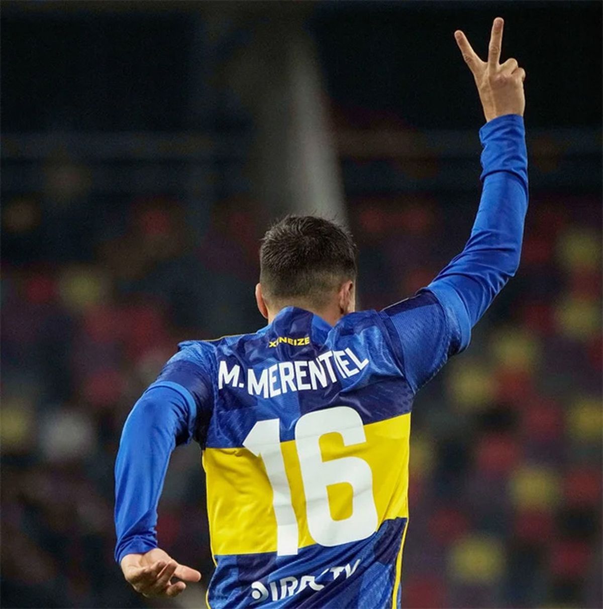 MIguel Merentiel autor de 2 de los 4 goles de Boca a Central Córdoba en Santiago del Estero, donde ganó 4 a 2