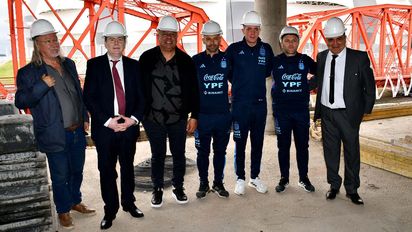 Zamora, Tapia y Mascherano visitaron la obra del Centro de Alto Rendimiento regional de la AFA