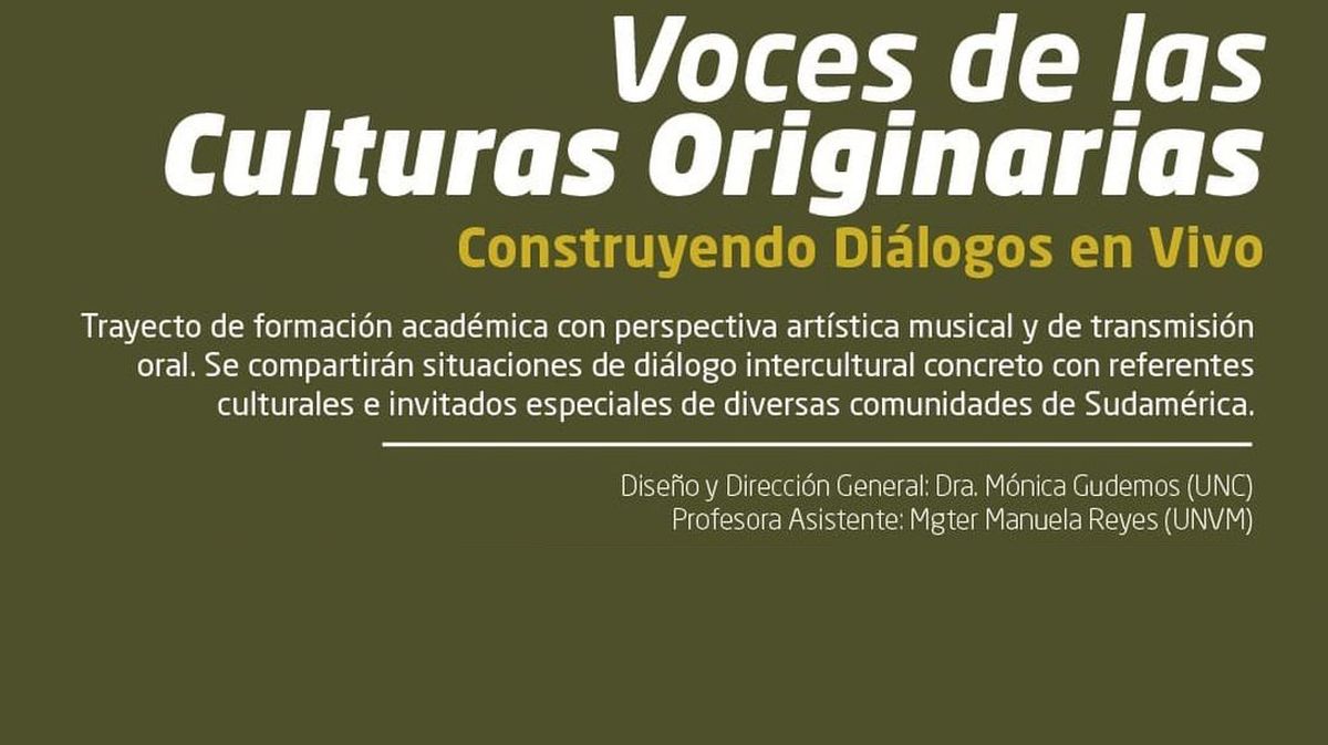Comienza el seminario Voces de las culturas originarias, construyendo diálogos en vivo
