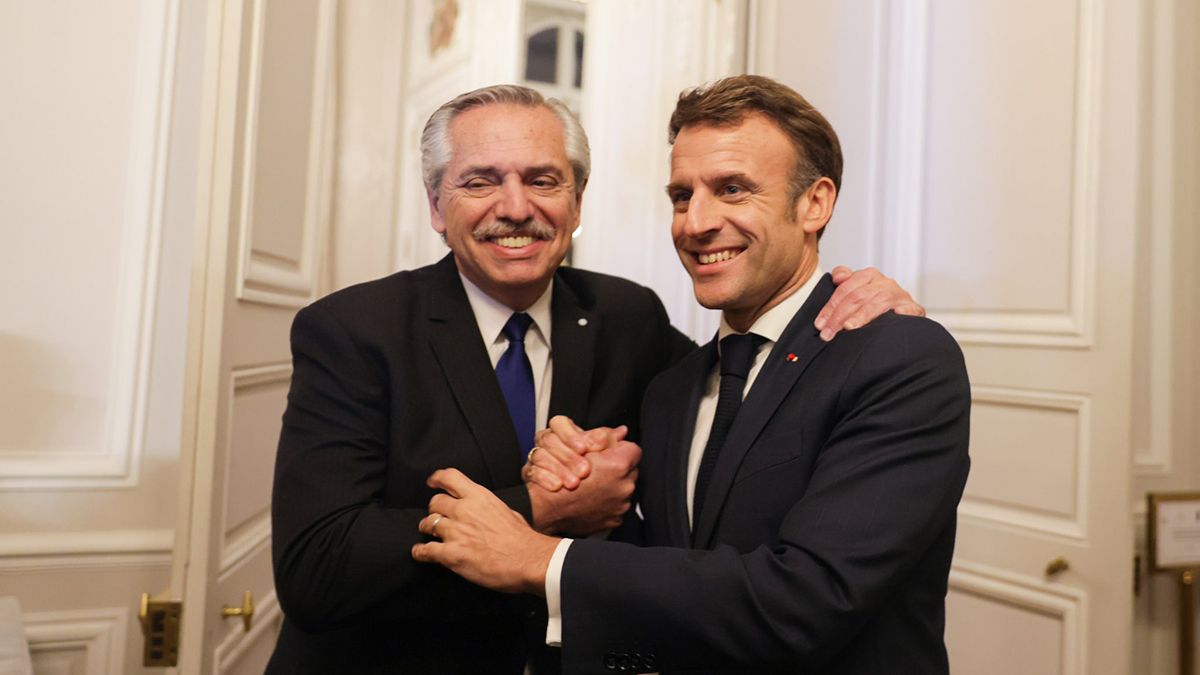 Alberto Fernández se reunió con Emmanuel Macron con la guerra de Ucrania como eje