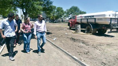 Avanzan los trabajos en el Parque Pereira y Domínguez
