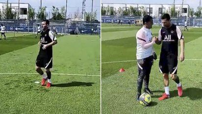 Messi tuvo su entrenamiento inaugural